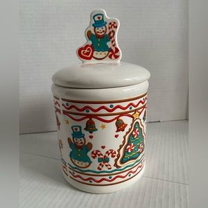 Teleflora Snowman Gingerbread Man Cookie Jar Treat Jar